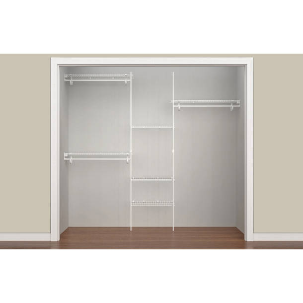 ClosetMaid 60" W 96" W Wire Closet Organizer Kit with Shoe Shelf
